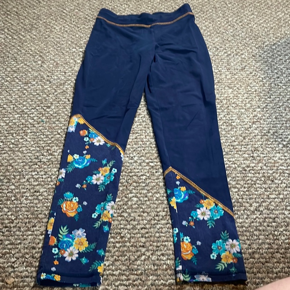 Matilda Jane Girls Size 10 Leggings Blue Floral